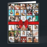 30. oder jedes Alter Foto Collage Big Birthday Car Karte<br><div class="desc">Fotovorlage große Geburtstagskarte mit einem wunderschönen roten Bogen, die Sie für jedes Alter anpassen können und bis zu 30 verschiedene Fotos hinzufügen können. Das Beispiel ist für einen 30. Geburtstag, den Sie bearbeiten können und Sie können auch die Nachricht im Inneren personalisieren. Die Fotovorlage ist für Sie bereit, Ihre Bilder,...</div>