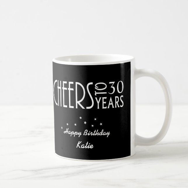 30. oder JEDES MÖGLICHES ALTER jubelt Kaffeetasse (Rechts)