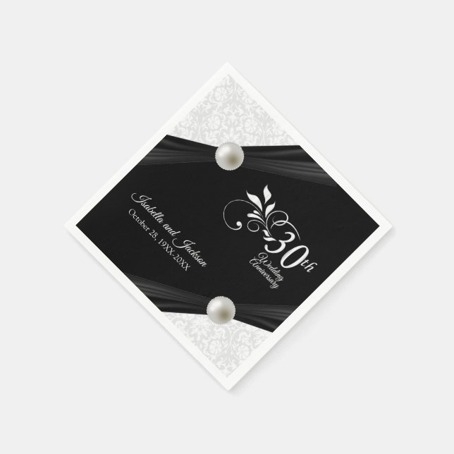 30. Pearl-Jubiläumsdesign Serviette (Ecke)