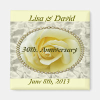 30. Pearl Wedding Anniversary Save the Date Magn