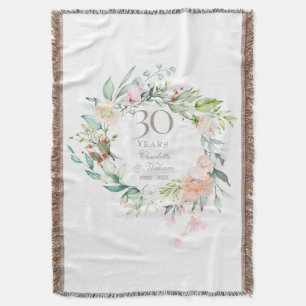 30. Pearl Wedding Jubiläum Blumengarland Decke
