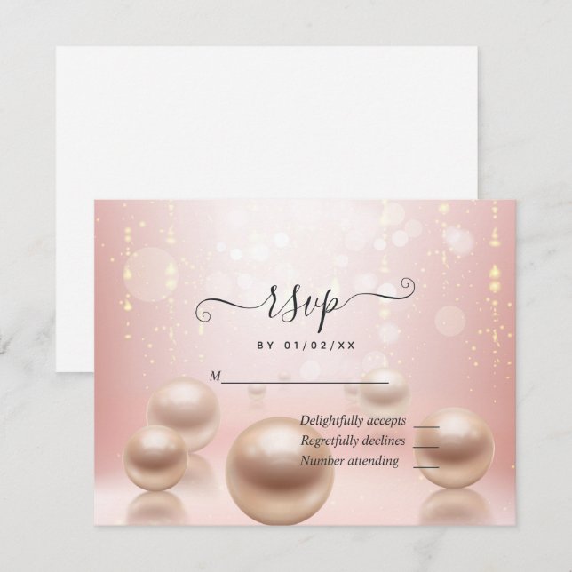 30. Pearl Wedding Jubiläum RSVP Karte (Vorne/Hinten)