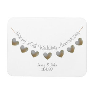 30. Perlenhochzeit-Geschenk Magnet