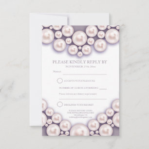 30. Perlenhochzeit Herzkarte RSVP Karte