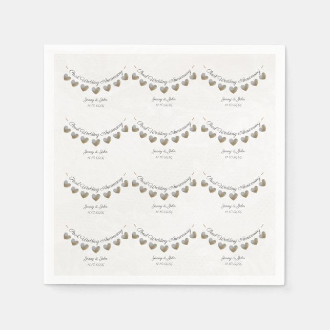 30. Perlenhochzeit Serviette (Vorderseite)