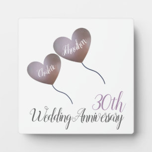 30. Perlhochzeitgeschenk Plaque Fotoplatte