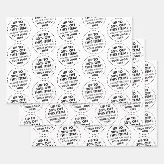 30% Rabatt auf den Preis für den Kauf von "Custom  Geschenkpapier Set