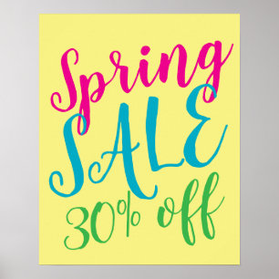 30% Rabatt auf Verkauf, Frühjahrsverkauf, Boutique Poster