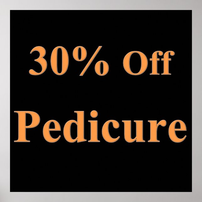 30% Rabatt Pediküre Poster Matt (Vorne)