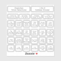 30 Schwarz-Weiß-Reise-Affirmation Square