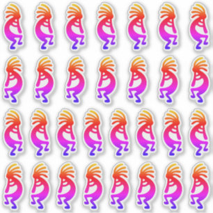 30 Southwest Rainbow Ombre Kokopelli Silhouetten Aufkleber