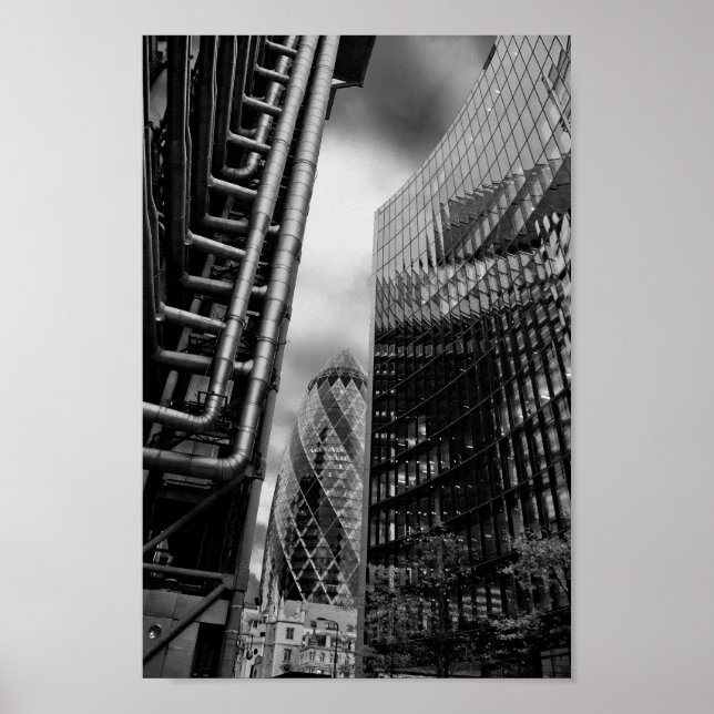 30 St Mary Ax The Gherkin Lloyds and Willis Poster (Vorne)