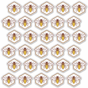 30 Stickers de sécurité Étiquette de nid d'abeille
