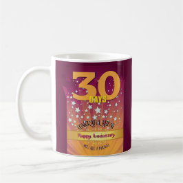 30 Tage CUSTOM Erholung Jahrestag kühne Zahl Kaffeetasse