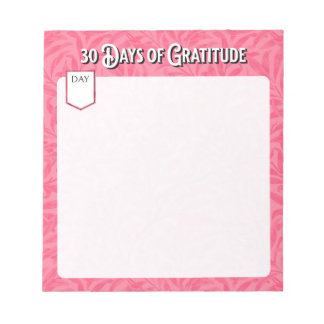 30 Tage Dankeschön Notepad Notizblock