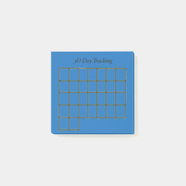 30 Tage Tracker Blue Sticky Notes Post-it Klebezettel