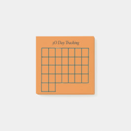 30 Tage Tracker Orange Sticky Notes Post-it Klebezettel