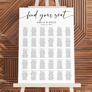 30 Tische Finde Deinen Platz Sitzplan Poster