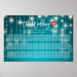 30+ Tische Hochzeitssattel Blue String Light Poster