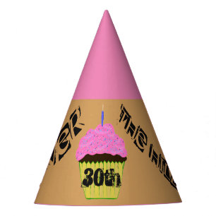 30. Über Hügel-Rosa steigt der kleine Kuchen Hü Partyhütchen