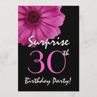 30. Überraschung Geburtstag Fuschia Pink Daisy Met Einladung