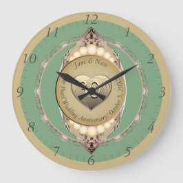30. und 12. Pearl Anniversary Wall Clock Große Wanduhr