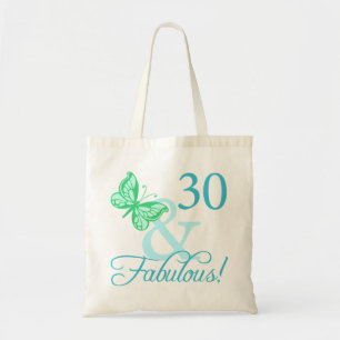 30 und fabelhafte Geburtstagsgeschenke (Aqua) Tragetasche