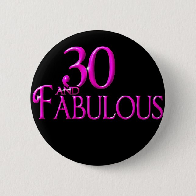 30 und fabelhaftes button (Vorderseite)