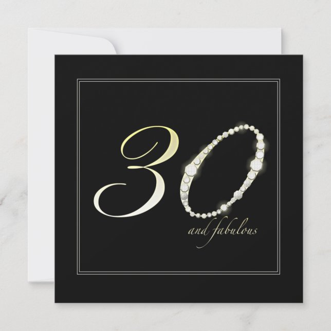 30 und Fabulous Einladung (Vorderseite)