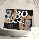 30 und fabulous Gold Glitzer 2 Foto 30. Geburtstag Karte<br><div class="desc">30 und fabulous Gold Glitzer 2 Foto 30. Geburtstag Grußkarte. Fügen Sie Ihre Fotos hinzu - Sie können ein altes und neues Foto verwenden. Fügen Sie Ihren Namen,  Alter und Text hinzu oder löschen Sie ihn.</div>