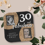 30 und fabulous Gold Glitzer 2 Foto 30. Geburtstag Pappteller<br><div class="desc">30 und Fabulous Gold Glitzer 2 Foto 30. Geburtstag Party Papier Teller. Fügen Sie Ihre Fotos hinzu - Sie können ein altes und neues Foto verwenden. Geben Sie Ihren Namen und Ihr Alter ein.</div>