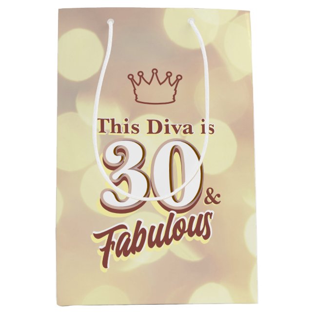 30 und Fabulous Mittlere Geschenktüte (Vorderseite)