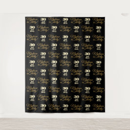 30 und Kokettes Party Hintergrund Schritt und Wied Wandteppich