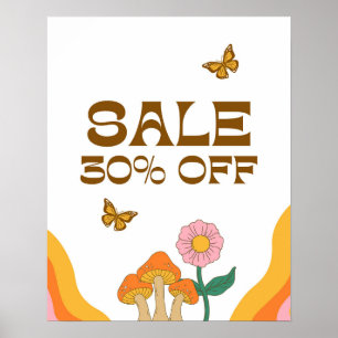 30% Verkauf, Boutique Verkauf, Verkauf im Herbst Poster