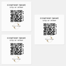 30 Wasserfeste Aufkleber Business QR-Code Notebook