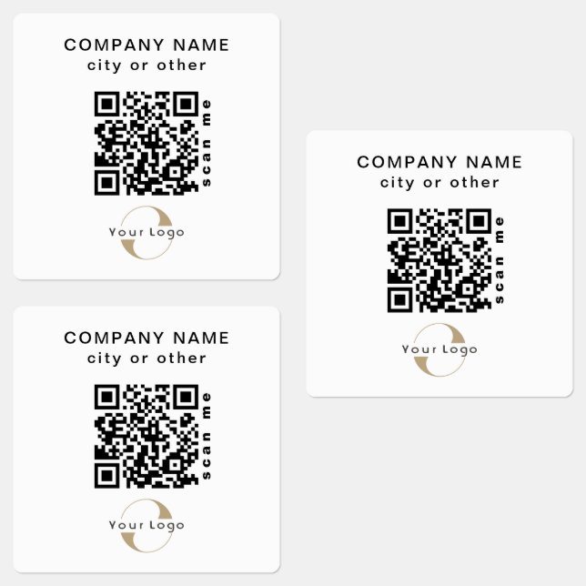 30 Wasserfeste Aufkleber Business QR-Code Notebook (Gruppe)