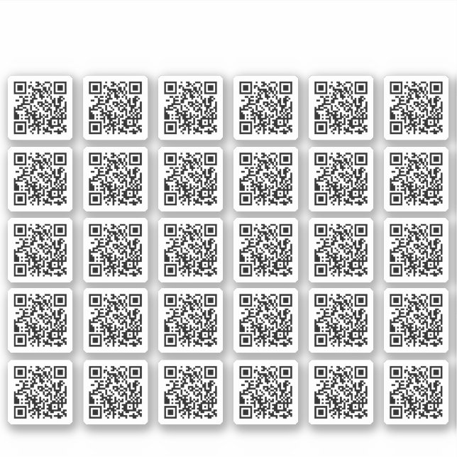 30 Website für benutzerdefinierten QR-Code generie Aufkleber (Vorderseite)