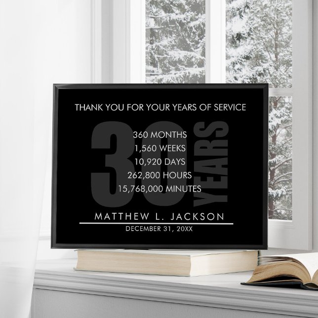 30 Years Retirement or Employee Appreciation Gift Poster (Von Creator hochgeladen)