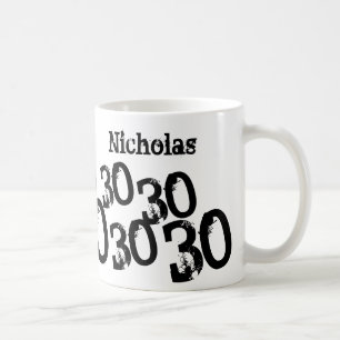 30e anniversaire Ajouter un nom Mug personnalisé