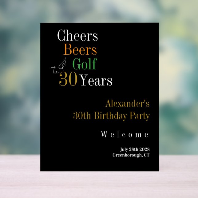 30e anniversaire Golf Cheers Bières Black Gold Wel (Neutre)