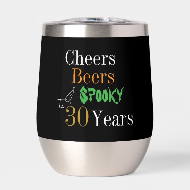 30e anniversaire Halloween Éffrayant Cheers Bières (Avant)