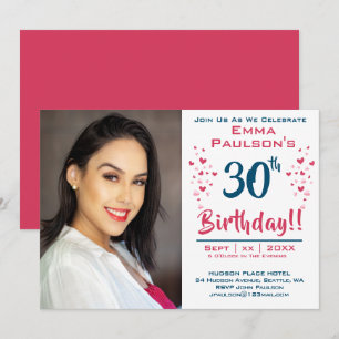 30e anniversaire - Invitation à une fête de photos