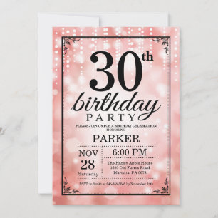 30e anniversaire Invitation Parties scintillant ro
