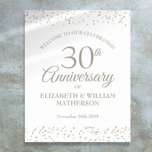 30e anniversaire Mariage Affiche de bienvenue de p