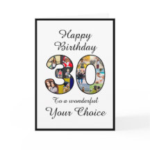 30e anniversaire Noir Blanc Élégant Modèle photo