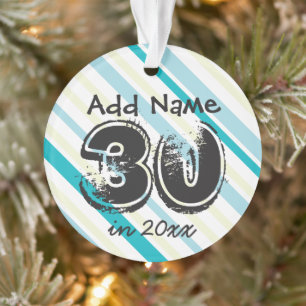 30e anniversaire Ornement personnalisé