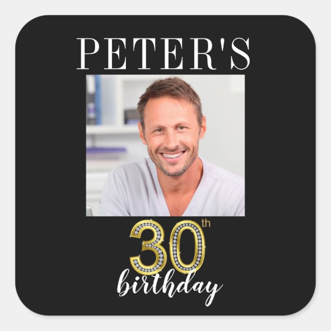 30e anniversaire photo Favoriser les Étiquettes (Devant)