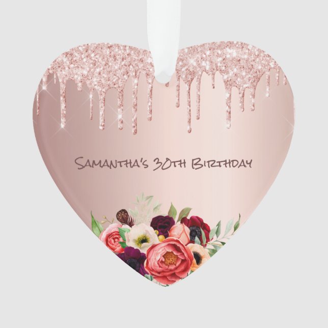 30e anniversaire rose or rousse parties scintillan (devant)