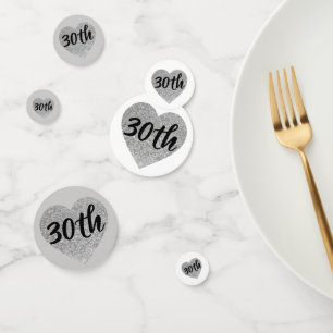 30e anniversaire table confetti