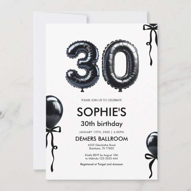 30e anniversaire Trente anniversaire Invitation (Devant)